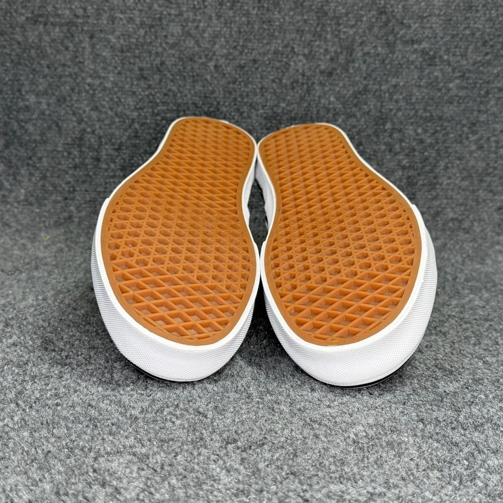 Vans Classic Slip On Shoe Men 13 Grey Canvas Retro Athletic Casual Skate Sneaker